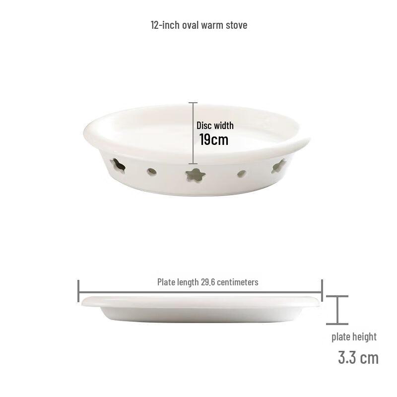 Керамическая подогревающая тарелка для еды с нагревателем