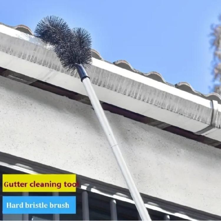 Expandable Rain Gutter Cleaner With Fast Release Mechanism For Easy Assembly Storage And SpiderWebs Removal Tasks