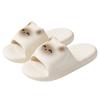 Neko Town Siamese Cat One Size Fits Suitable for Indoor and Outdoor and Kitchen White Slippers, Lightweight, All, 24-26.5cm, Use, Balcony, Bathroom,