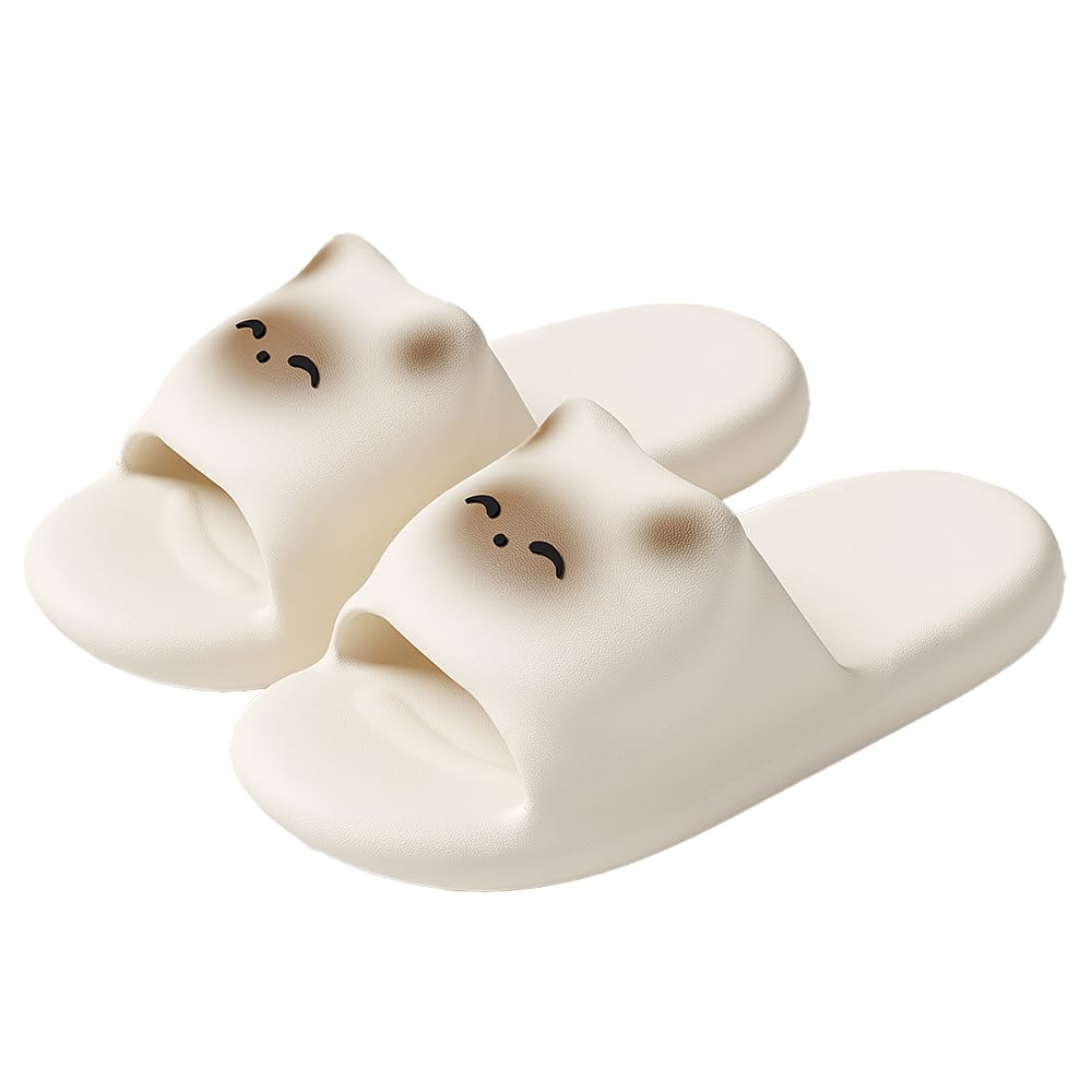 

Neko Town Siamese Cat One Size Fits Suitable for Indoor and Outdoor and Kitchen White Slippers, Lightweight, All, 24-26.5cm, Use, Balcony, Bathroom, белый