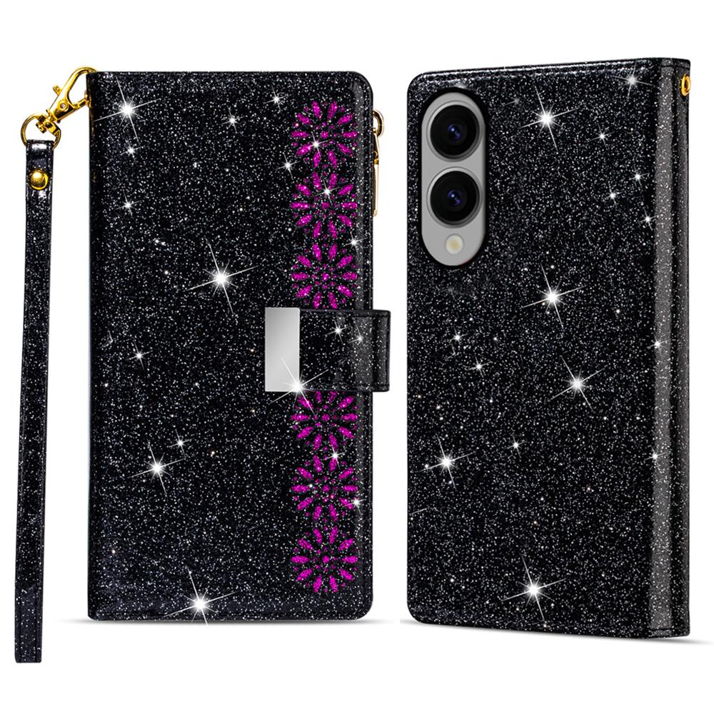 

For Samsung Galaxy S25 Edge Case Starry Sky Carving Leather Wallet Phone Cover B