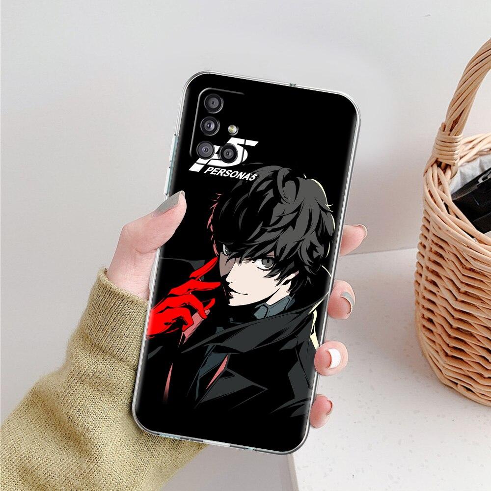Persona 5 P5 Joker Phone Case For Samsung Galaxy A51 A71 A21S A12 A11 A31 A41 A52 A32 5G A72 A01 A50 A70 Silicone Clear Cover