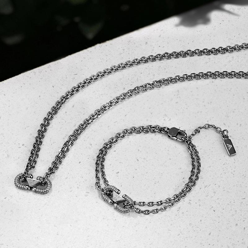 Emporio Armani Year Of The Horse Couple Necklace Men necklace Gunmetal EGS3292001