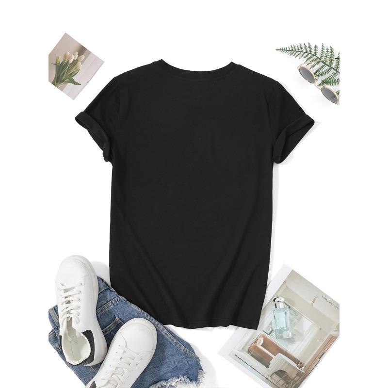 Damen Musikfestival Retro Kassetten Grafik T-Shirt 80er Musik Mode Print Rundhals Kurzarm Lässig Frühling Sommer Festival Themen Oberteil