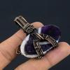 Sage Amethyst  Pendant, Gemstone 999 Copper Wire Wrapped Jewelry Pendant, Handmade Jewelry Birthstone Pendant, Gift For Him