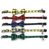 Pet Breakaway Kitten Cat Collar Bow Tie with Bell Cute Plaid Christmas Red Adjustable Dog Collar for Cats Kitten Accessories