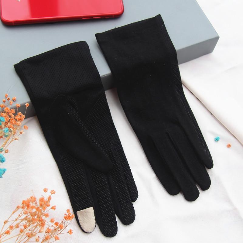 Summer Sun Proof Cotton Sweat Absorbent Breathable Touch Screen Anti Ultraviolet Gloves Non Slip Gloves.