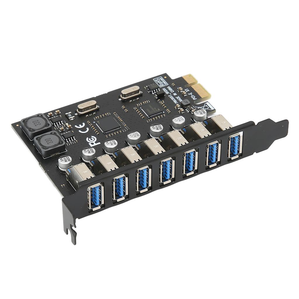Placa de expansão USB 3.0 PCIE para USB 3.0 Placa de expansão de desktop de alta velocidade com sete portas