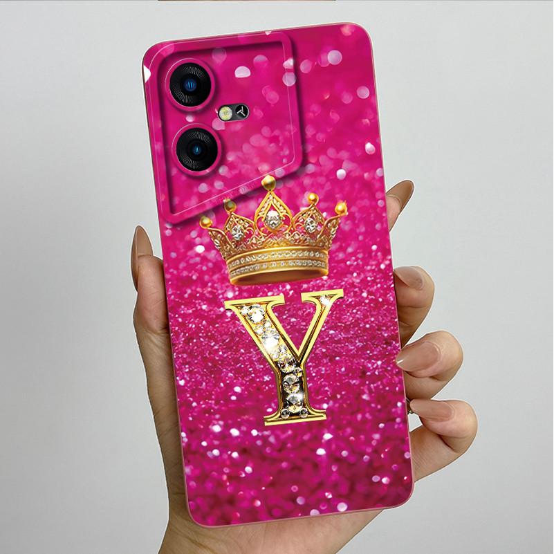 

For Tecno Pova Neo 3 Case LH6n Crown Letter Bumper Silicone Soft Phone Cases For Tecno Pova Neo3 Camera Protection Back Cover Tecno Pova Neo 3