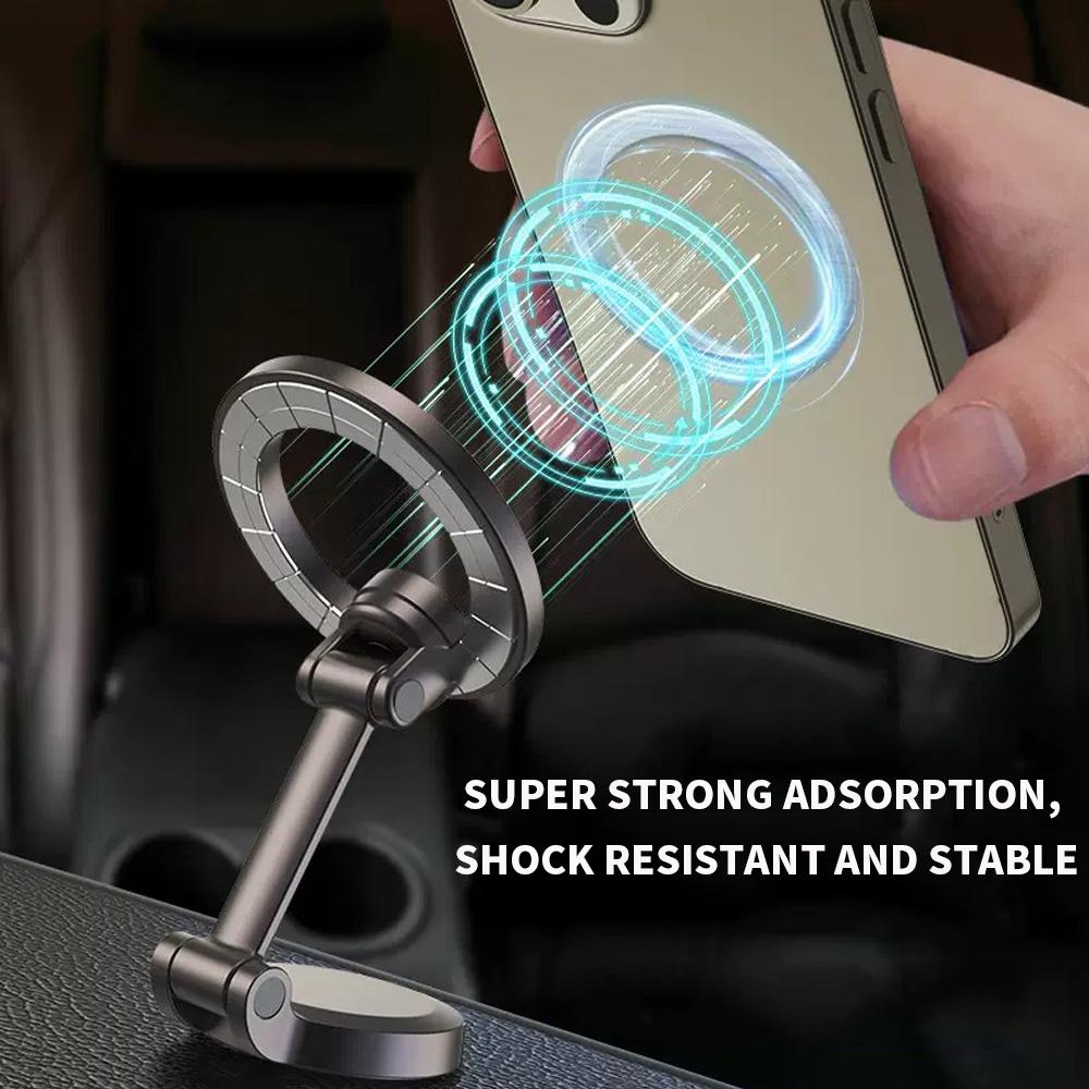 Car Mount Electric Vacuum Magnetic Holder Foldable Strong Suction Stand For Cell Phone For iphone 12 13 14 15 16 Live Streaming