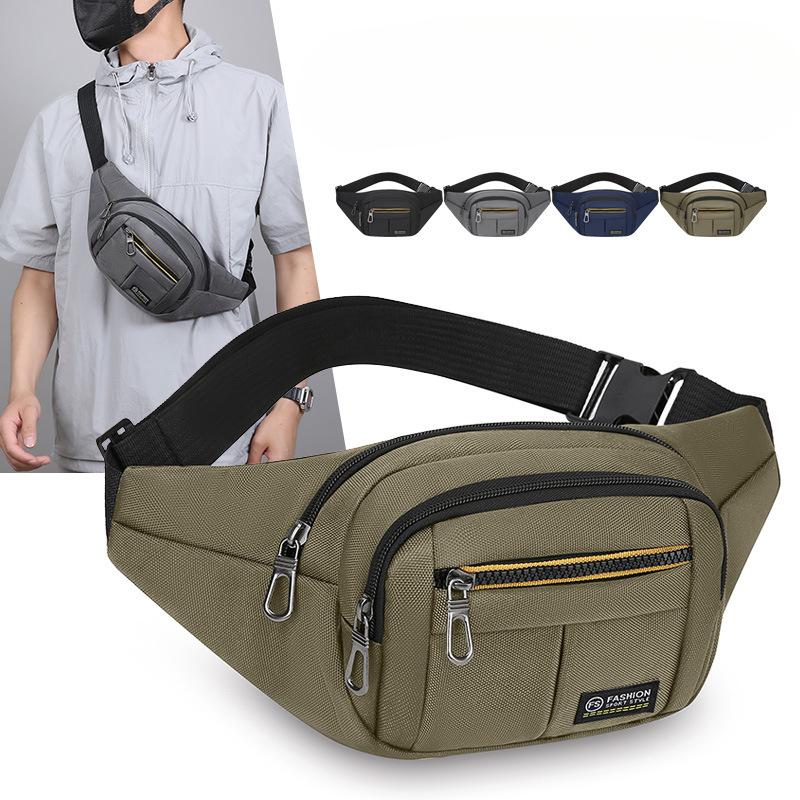 Multifunctional Portable Sports Purse Outdoor Leisure Simple One-shoulder Messenger Bag Large Capacity Portable Fashion Chest Bag Male