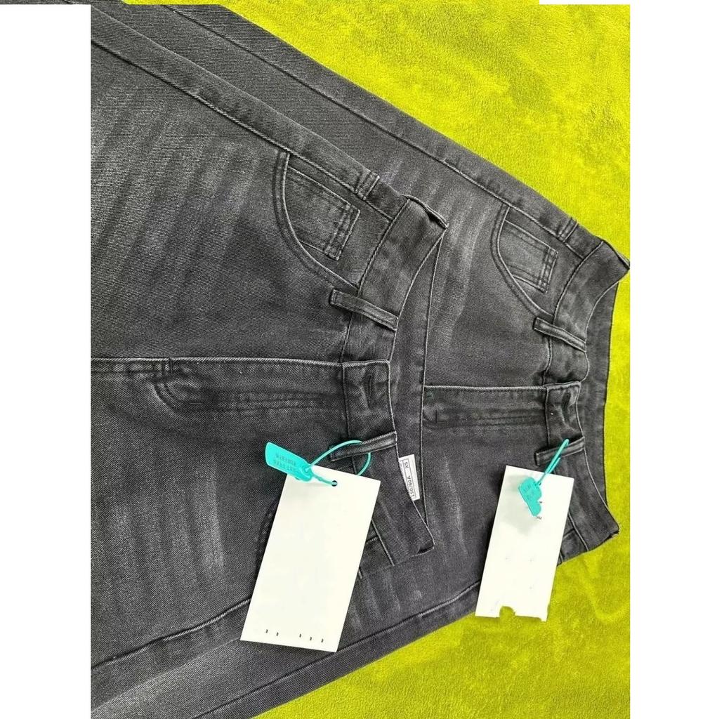 Washed Denim Pants In Plus Size for Women, Slim and High Waisted, with A Wide Coverage of Hips and Loose Straight Leg Wide Leg Pants