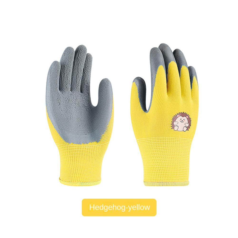 Thickened Childrens Latex Gloves Non-slip Garden Tools Gardening Gloves Durable Childrens Fun Protective Gloves Cartoon