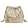 Popular small bags women's summer versatile new diamond chain messenger bag pearl bucket bag