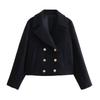 Fashion Style 2023 Autumn New Women's Wool Blend Short Double Breasted Coat Outwear 8538298 401
