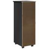 Rolling Cabinet with Wheels Black 34 x 39 x 93.5 cm Solid Pine Wood
