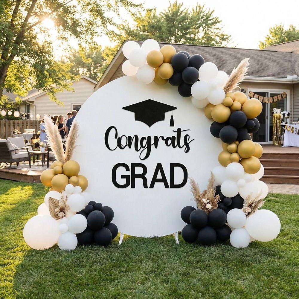 Felt Material Congrats Grad Letter Sign Sticker Graduation Party Backdrop  Home Decoration