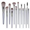 14pcs Silver Soft Makeup Brush Set Women Professional Contour Eyeshadow Brushes Powder Foundation Cosmetic Tools With Brush Bag