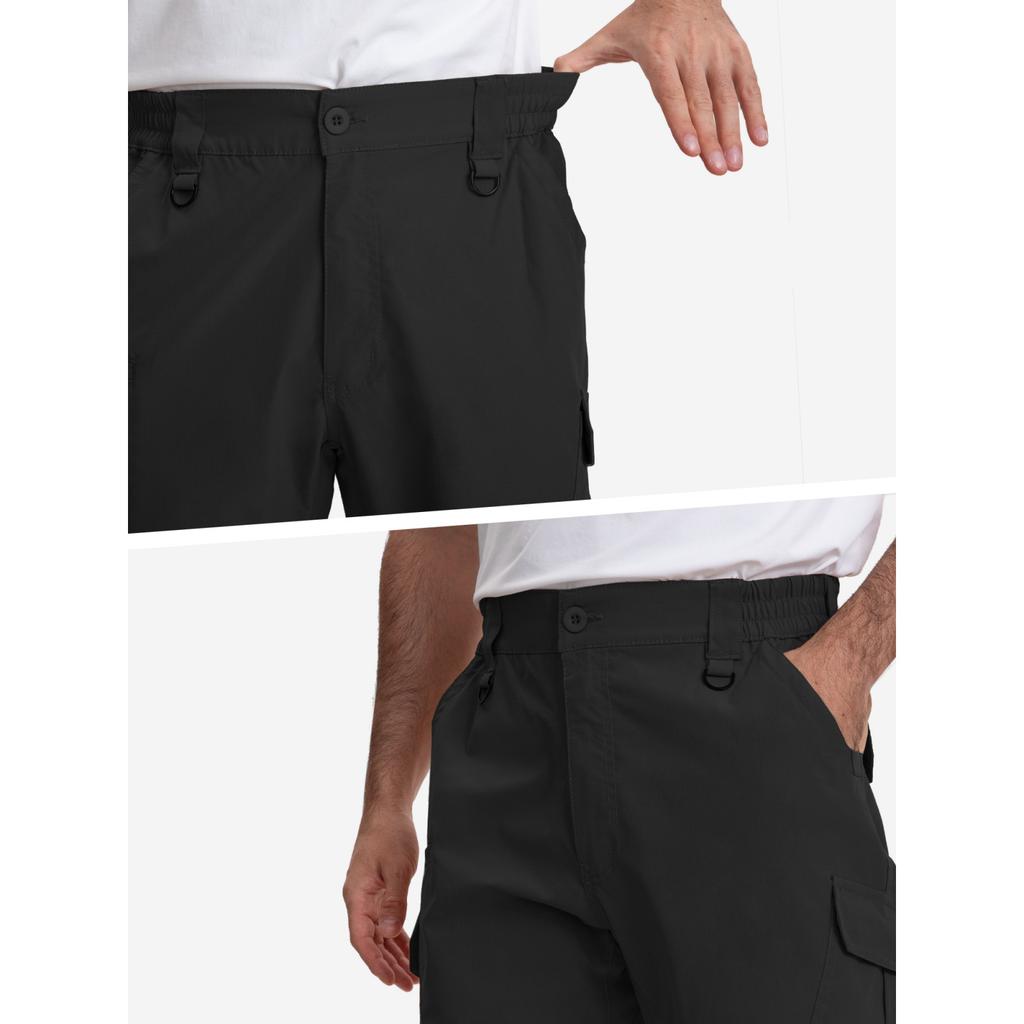 Men's Outdoor Cargo Pants - Multi-Pocket Lightweight  Straight-Leg Waterproof Breathable Hiking Camping Fishing Work Pants