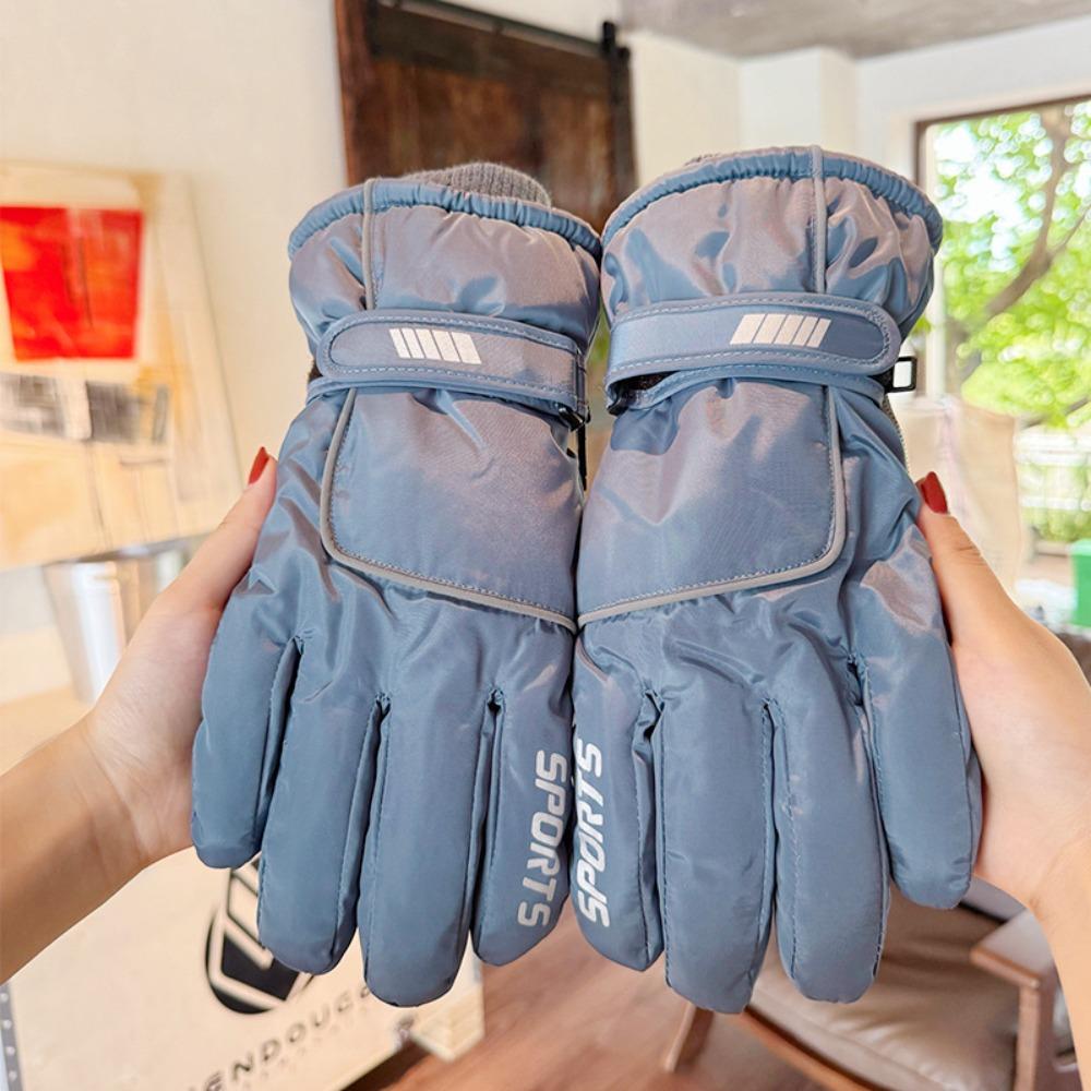 Winter Warm Outdoor Plush Mittens Windproof Cycling Gloves New Touchscreen Ski Gloves