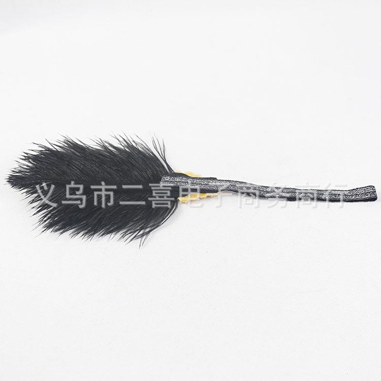 Europe and the United States new retro bridal headband hot feather headband handmade women's ball small headband