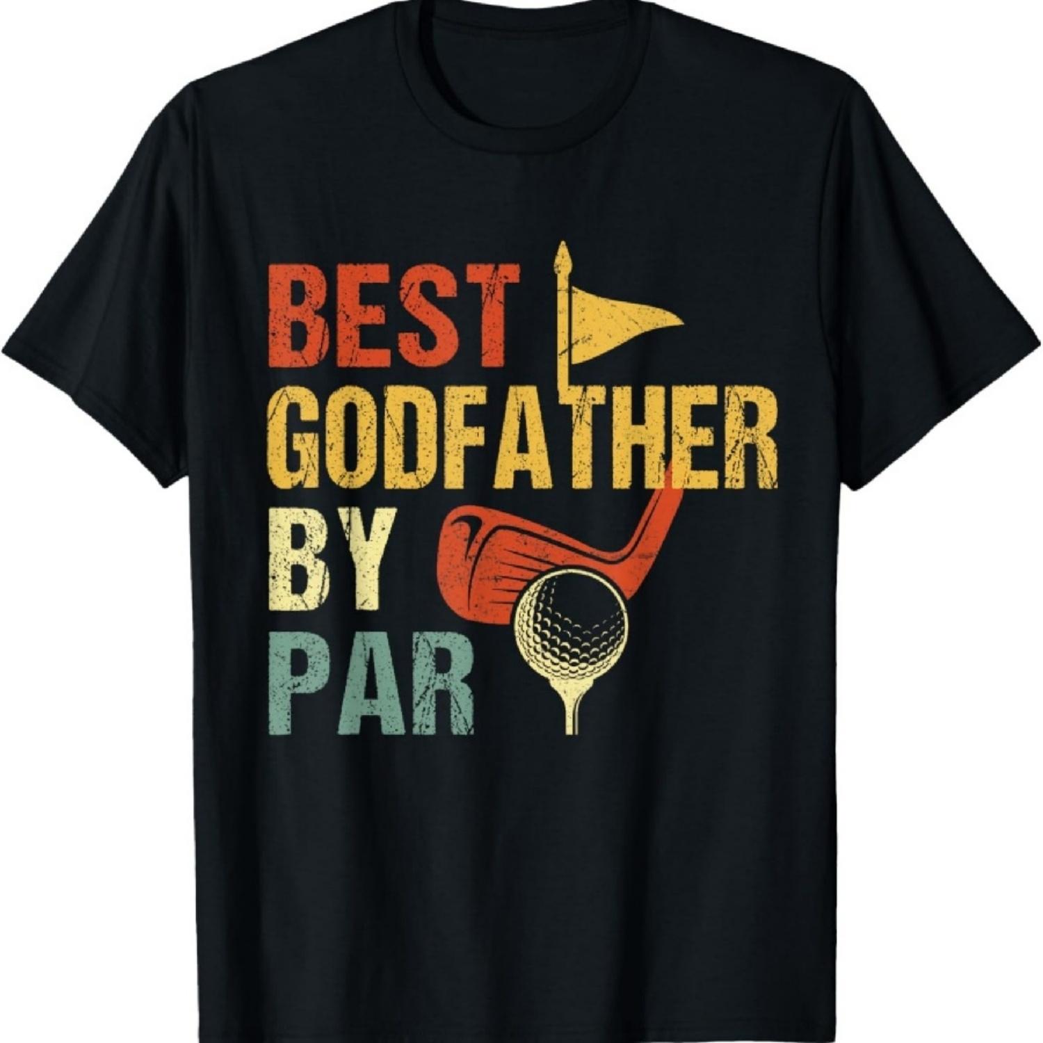 

Father s Day Best Godfather by Par Funny Golf Gift T-Shirt XXXXXL чорний
