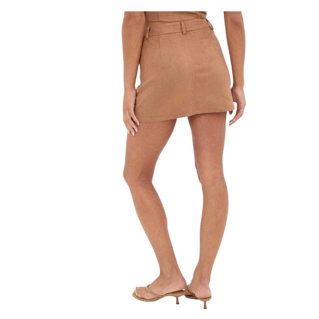 I Saw It First Womens/Ladies Skirta Faux Suede Fitted Mini Skirt
