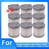 Gut-9 Stück Hepa-Filter für Delonghi Colombina EVO XLM353 XLM355 XLM403 XLM405 XLM407 XLM408 XLM409 Ersatz-Kits