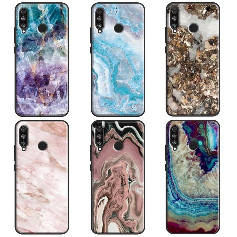 Agate Gem Crystals Marble Pattern For Huawei Nova 9 SE 10 5T Y90 Y70 Y60 Y61 Y91 Y72 12i 12s 11i P60 Pro P20 P30 P40 Lite Case