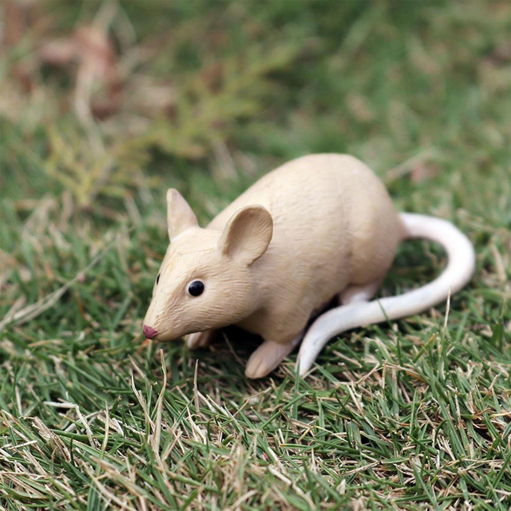 Mice Toy Model Fake Rat Pranks Props Educational Simulation Animals Figurines for Cake Topper