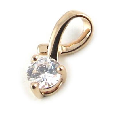 [L1799] - White Gold Plated 'Câlin' Pendant