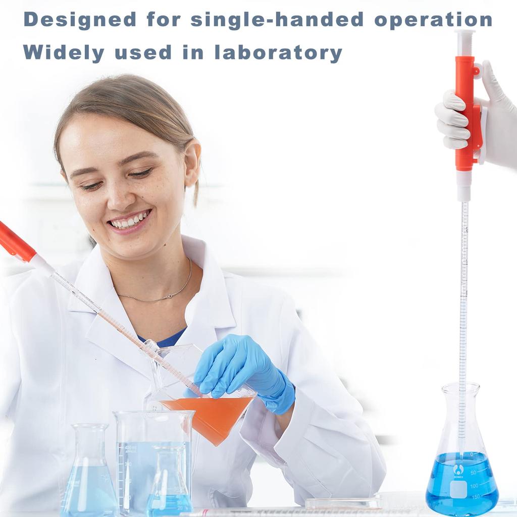 ONiLAB Pipet Pompaları,Bilimsel Pipet Pompası 2ml, Mavi, Tek Kullanımlık Plastik ve Cam Pipetler için