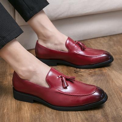 Heren Instappers Nobility Schoenen Retro Kwastjes Formeel Zakelijk Rood Bruidsjurk Prom Blazers Smoking Feest Schoenen Grote Maten