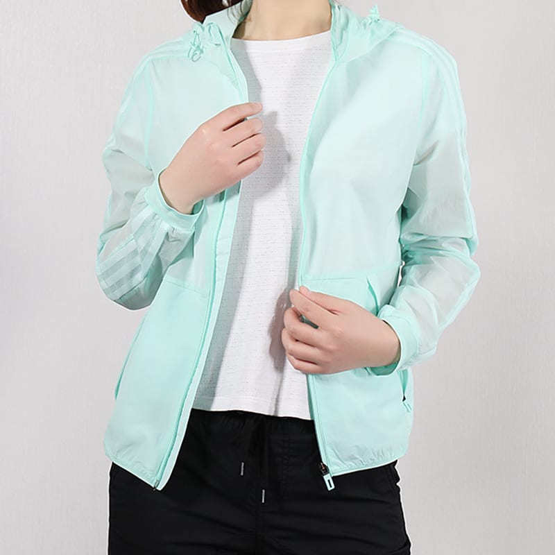 adidas Jackets Women's Mint Green Hooded Moderate Other DY8666