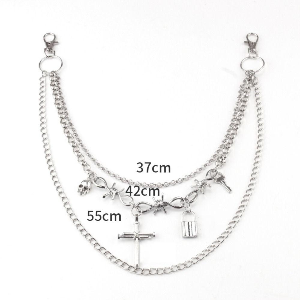 Mode Gothic Taillenkette Hip Hop Metalllegierung Quastenanhänger Hosenkette Y2K Harajuku Jeans Kette Für Frauen Mann
