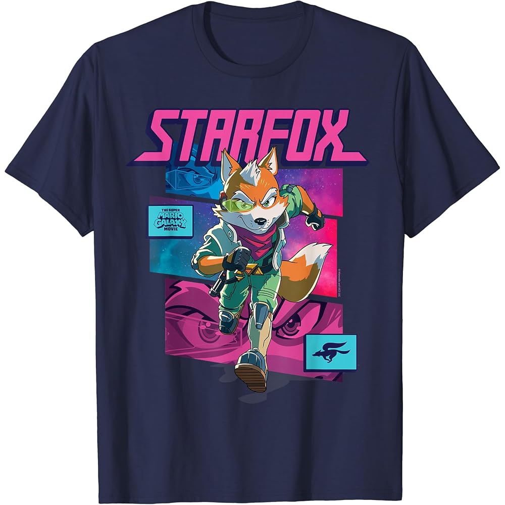 Super Mario Galaxy Movie Starfox Fox McCloud Action Tee