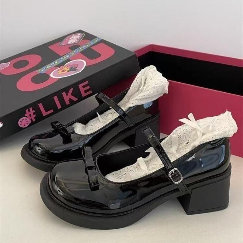 Round Head Versatile College Style Skirt Summer New Small Leather Shoes Women's Mary Jane Shoes