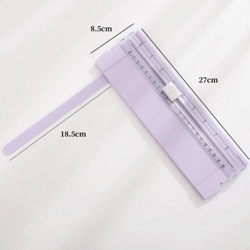 Compact Paper Cutter with 2 Replacement Blades, A4 Compatible, Bidirectional Slide Cutter, for Cardstock, Photos, Copy Paper, Stationery, Includes Sca