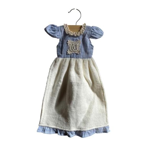 Vivienne Dress Towel Cotton Stripe Series Lace Embroidery Hand Towel WK1602J2