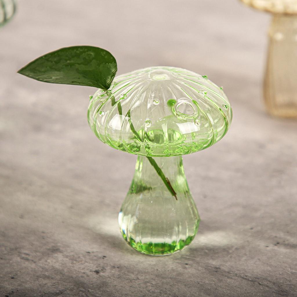 Tischdekoration Vase Kreative Pilzförmige Transparente Hydrokulturpflanze Glas-Blumentopf Gewächshausdekoration Blumentopf