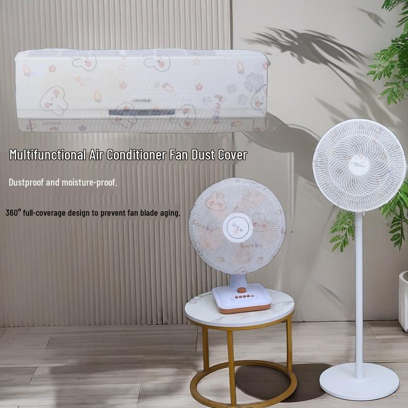 Universal Cartoon Air Conditioner Dust Cover - Disposable Pillowcase for Wall-Mounted Units