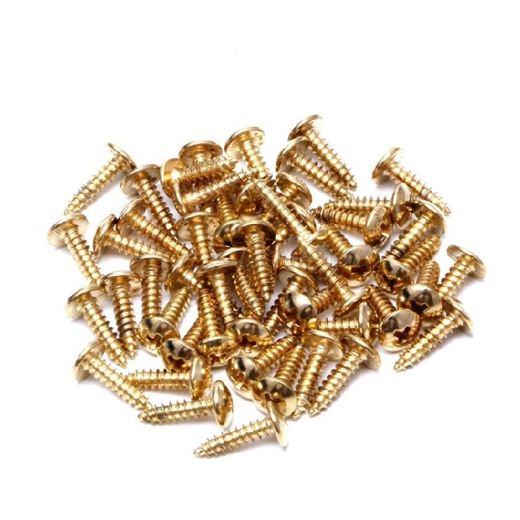 50Pcs 3mm Guitar Protective Plate Screws Scratch Plate Mounting Screws Electric Guitar Bass Pickguard Screws with Box
