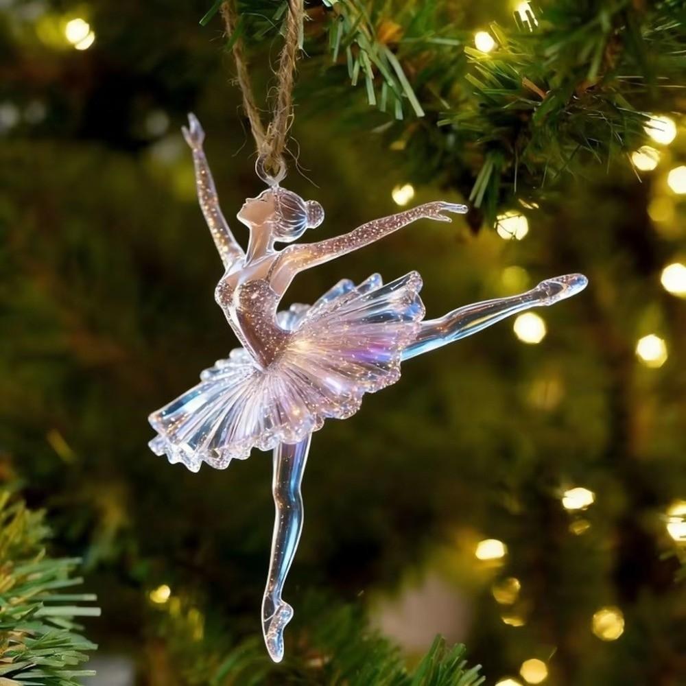 Transparency Ballet Girl Pendant Ballet Dancer Ballet Dancer Charm Backpack Accessories