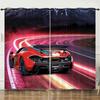 Curtain Race Racing 3D Digital Printing Blackout Curtain Punching