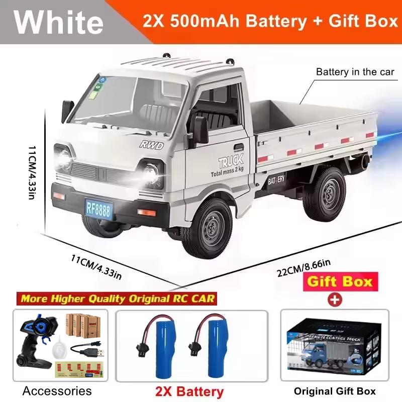 Kf21 1:16 2.4ghz Remote Control Car Simulates Drift And Climbing Trucks With Spray And Led Lights Toy For Children Boys Gift