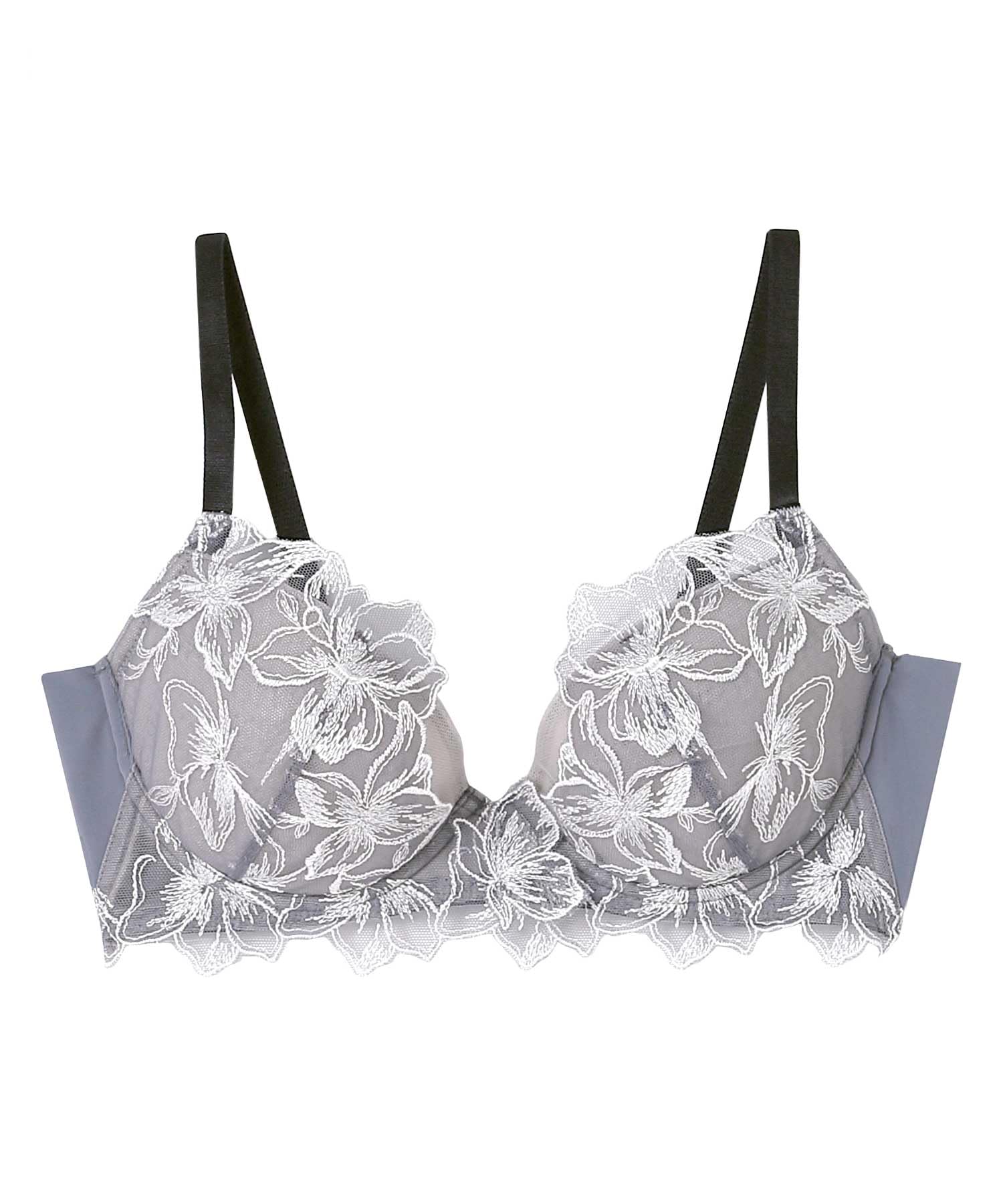 

Бюстгальтер с естественным округлым силуэтом груди и функцией предотвращения неровностей Бюстгальтер BYJ380 GY B75 [Amphi/Wacoal] формирующий спину [Пушистый бюстгальтер] Женский