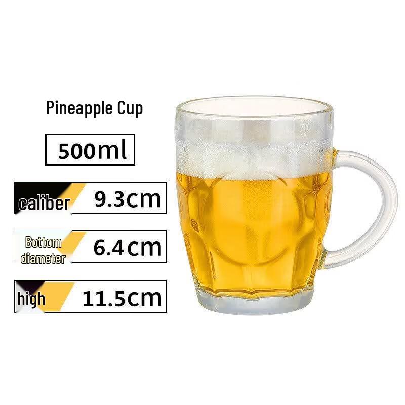 Star Hero 1000ml Pineapple Glass Beer Mug