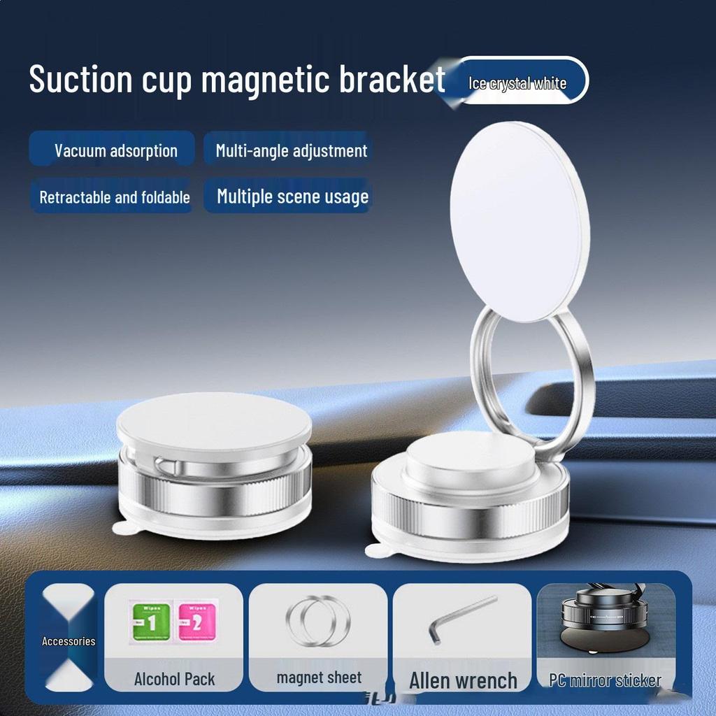 2025 Magnetic Car Phone Holder with Suction Cup and Anti-Shake Central Console