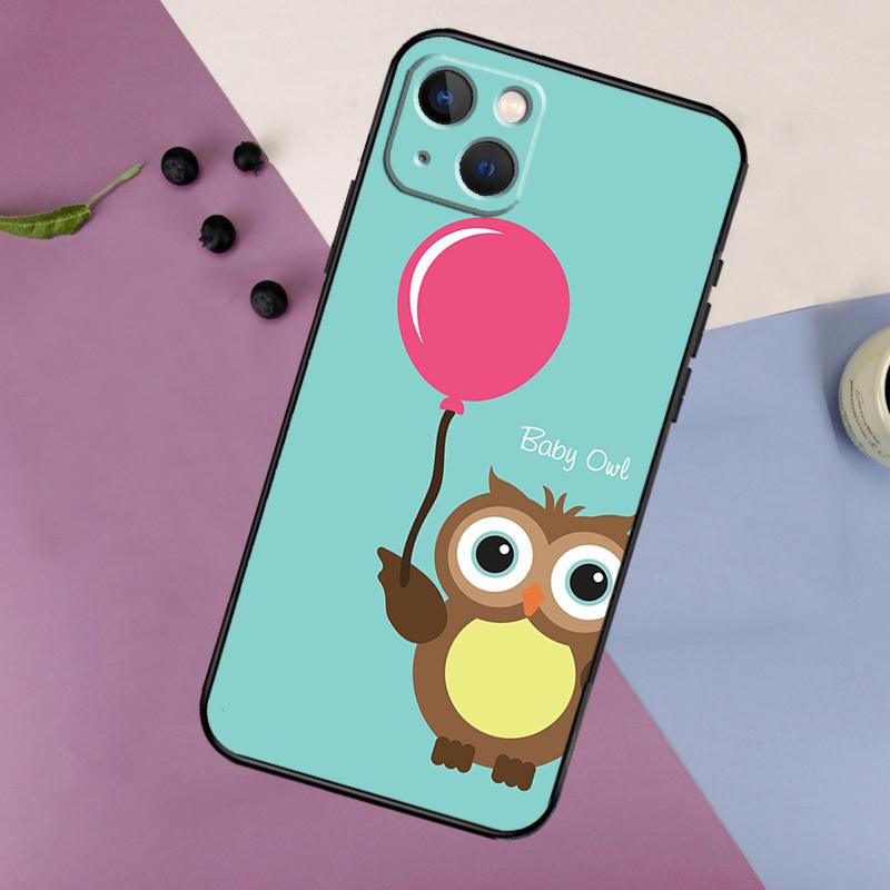 Cute Cartoon Owl Soft Phone Case For iPhone 16 15 14 13 12 11 Pro MAX XS X XR 7 8 Plus 13 12 Mini Back Cover