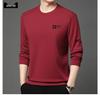 Men's Long Sleeve Round Neck Sweatshirt - Thick Velvet, Warm Base Layer for Autumn/Winter Fashion